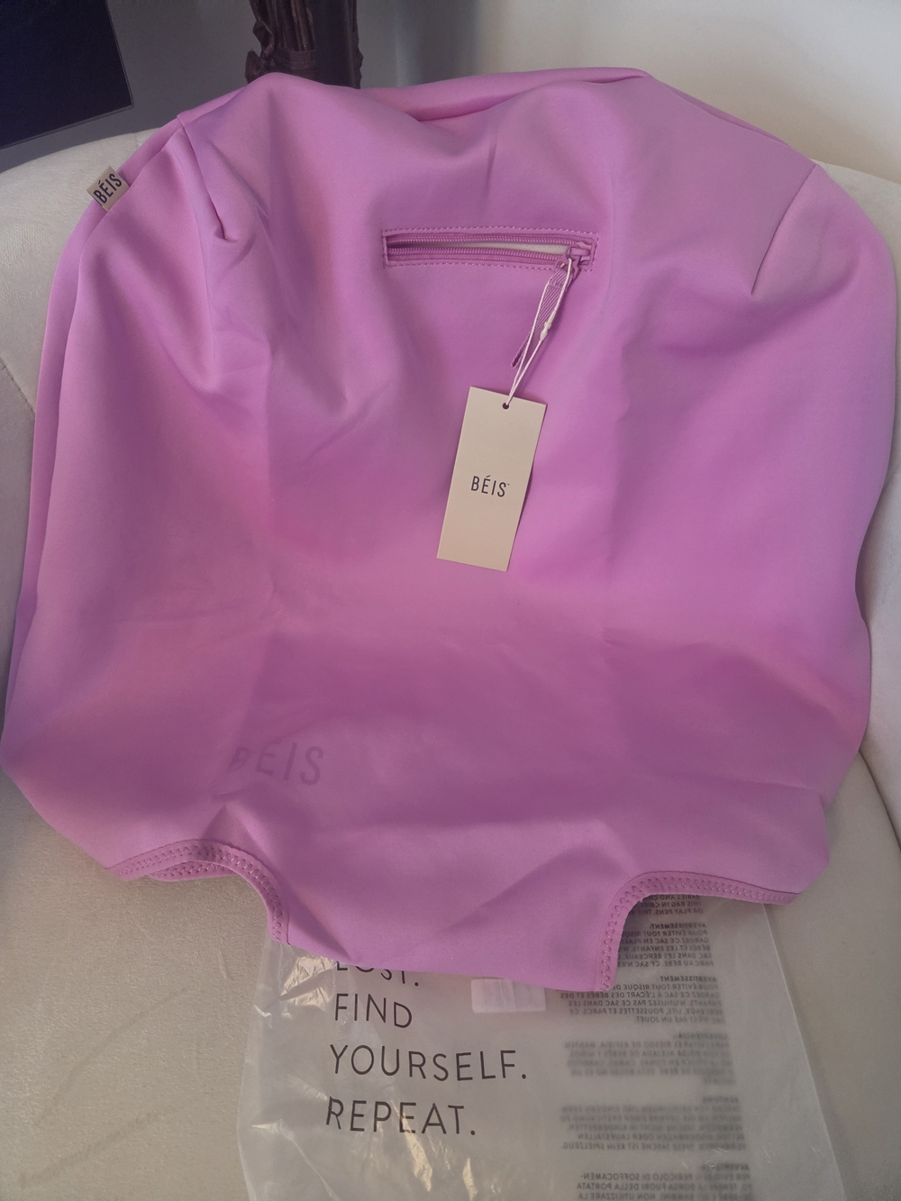 New With Tags BEIS Carry On Pink Luggage Cover